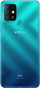 This image showcases the Infinix Hot 10, a budget-friendly smartphone with impressive features for its price point. The 16MP AI quad-camera system is a standout feature, allowing users to capture stunning photos and videos. The phone also has a stylish design and a long-lasting battery.